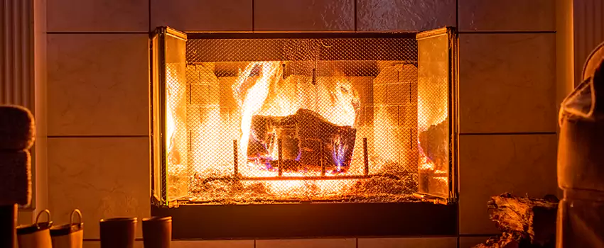 Mendota Hearth Landscape Fireplace Installation in Lockport, Illinois